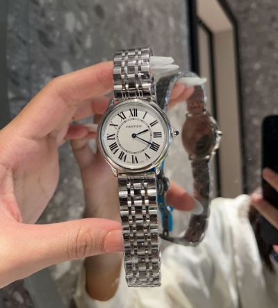 Cartier Ronde Must  Quartz Movement 29/36MM Stainless Steel Stainless Steel Bracelet Women Watch